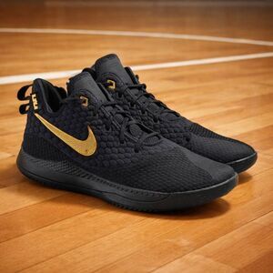 Nike LeBron Witness 3 Black Gold Men’s Size 10.5 Basketball Shoes AO4433-003